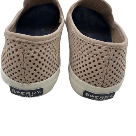 Sperry Women’s Seaside Perf Leather Rose Slip On’s Size 8 M - Picture 3 of 5